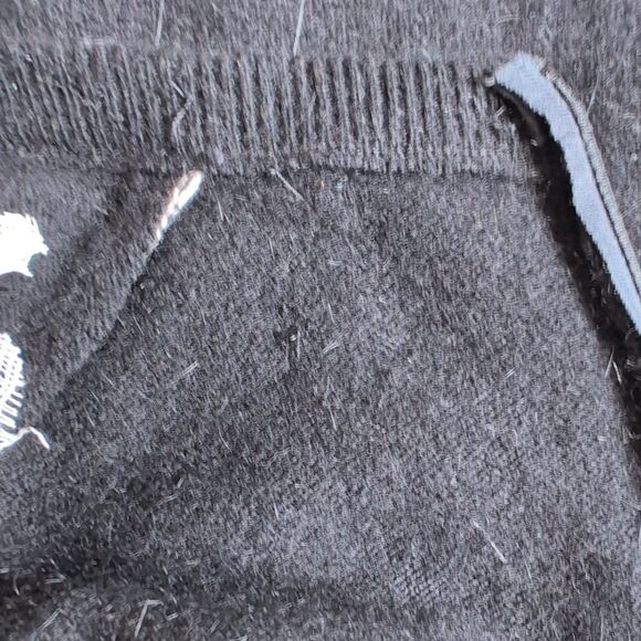 Vintage 60s Cashmere Midi Shift Dress Size M Beaded Crew Neckline Mod Sleeveless - Picture 14 of 14